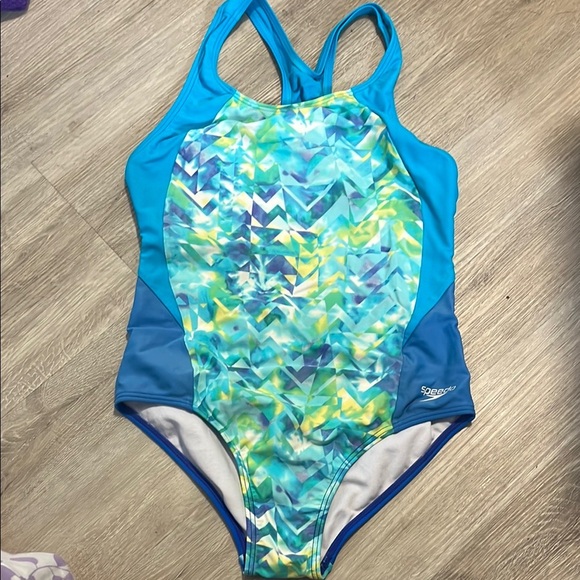 Speedo Blue and Green Swimsuit - Picture 1 of 1
